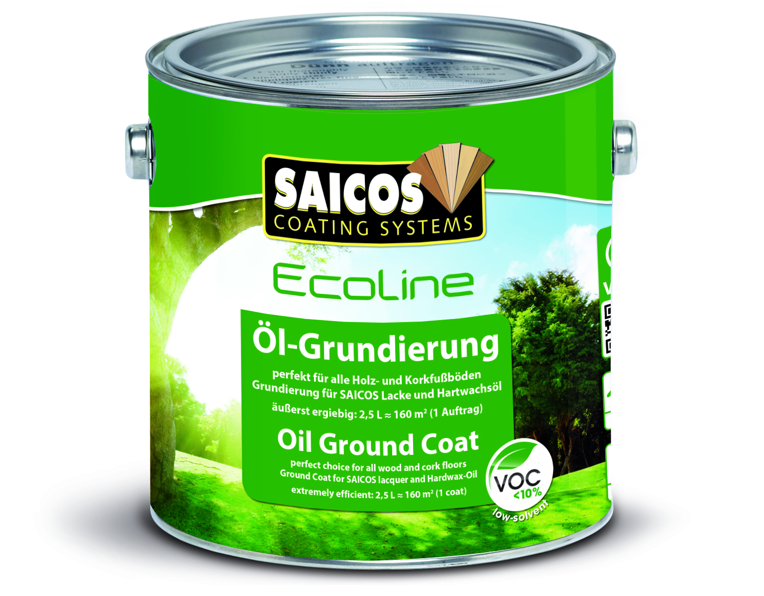 Saicos Ecoline Öl-Grundierung Kastanie transparent, 2,5l