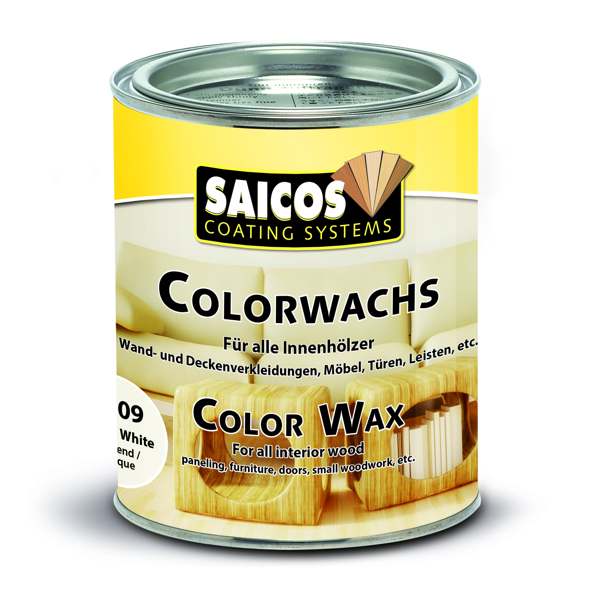 Saicos Colorwachs  schwarz deckend 0,75
