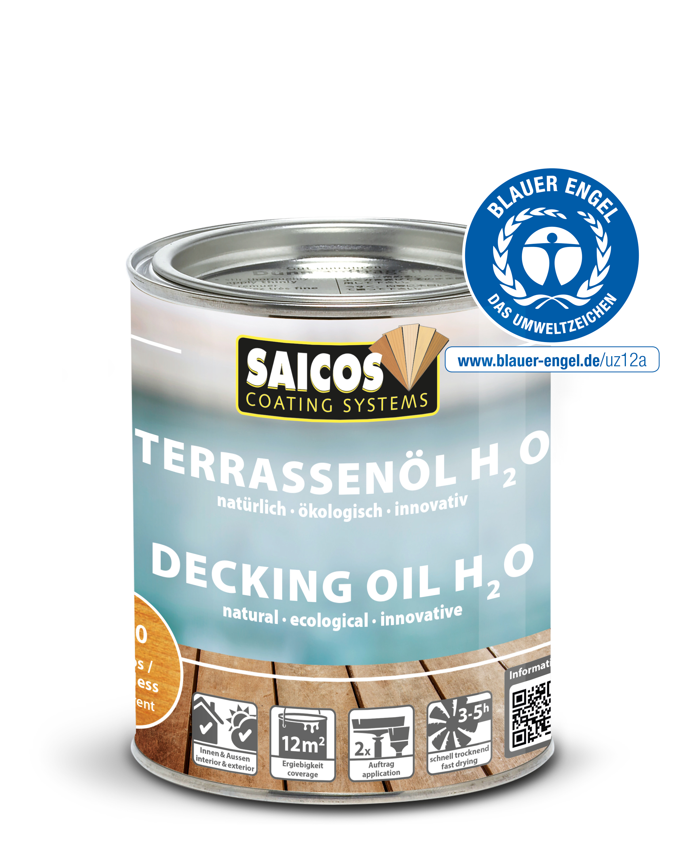 Saicos Terrassenöl H2O Teak, 0,75l