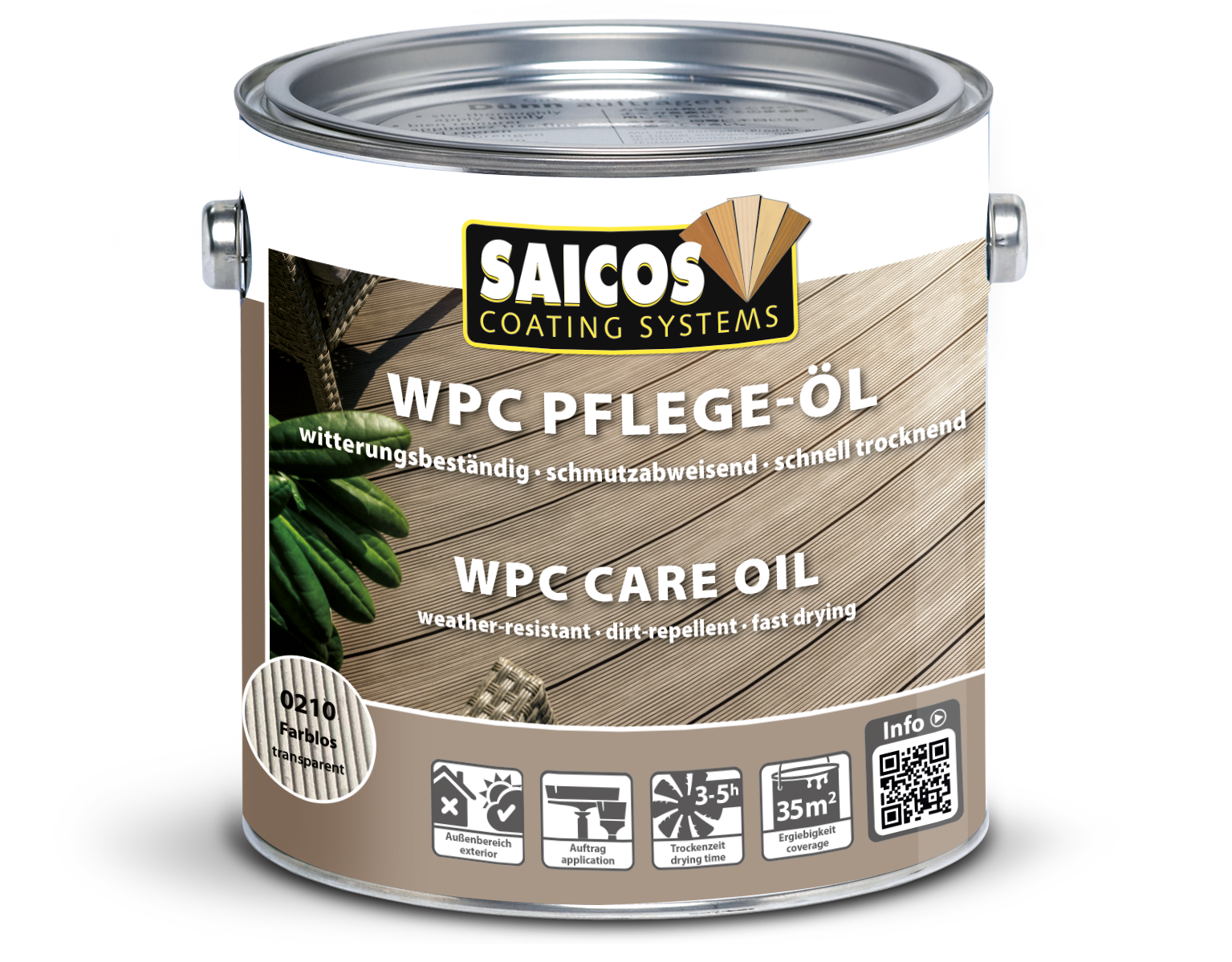 Saicos WPC Pflege-Öl farblos, 0,75l