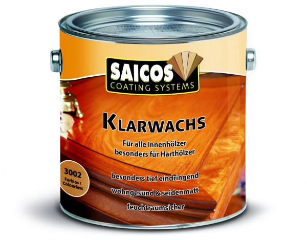 Saicos Klarwachs farblos seidenmatt, 0,75l