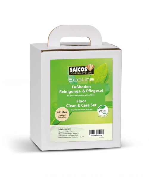 Saicos Ecoline Fußboden Reinigungs- & Pflegeset für geölte Böden